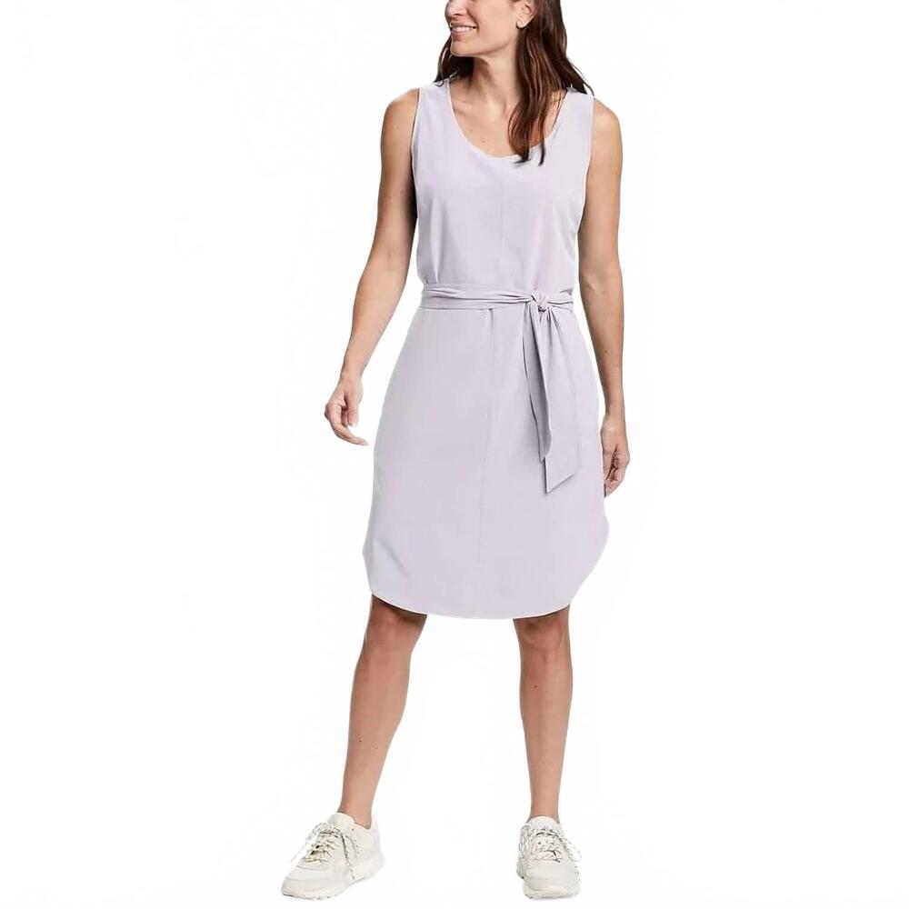 NEW EDDIE BAUER escapelite sleeveless belted midi dress - plus in wisteria purpl